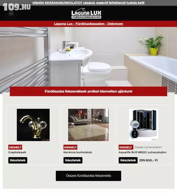 Laguna Lux - Weboldal készítés Nyíregyháza