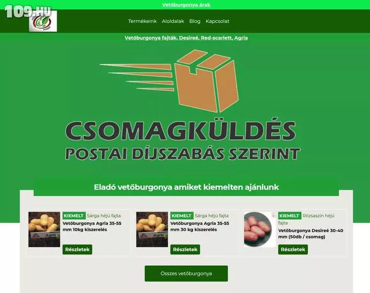 Vető burgonya -Weboldal készítés Újfehértó
