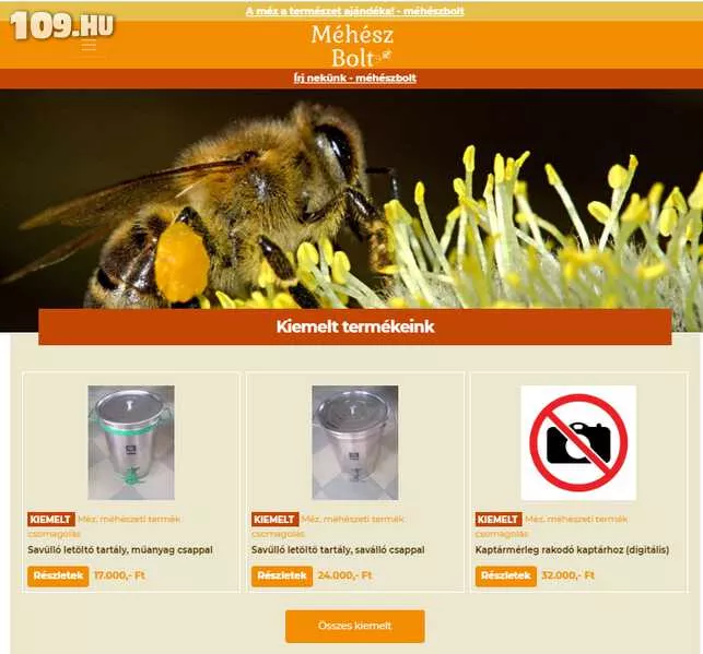 Méhészbolt - Weboldal készítés Balaton