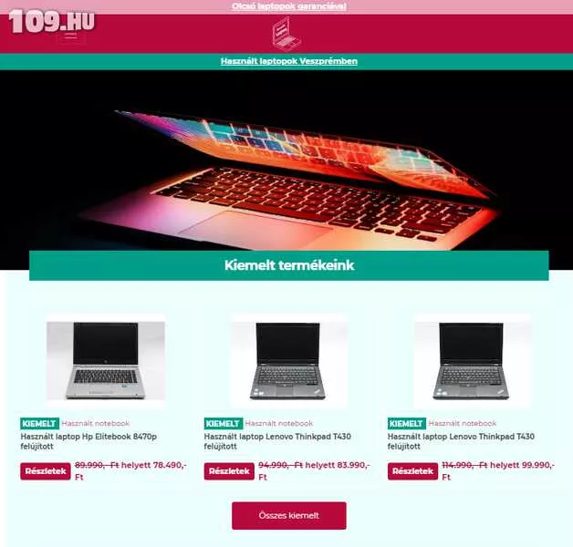 Használt laptop - Weboldal készítés Szeged