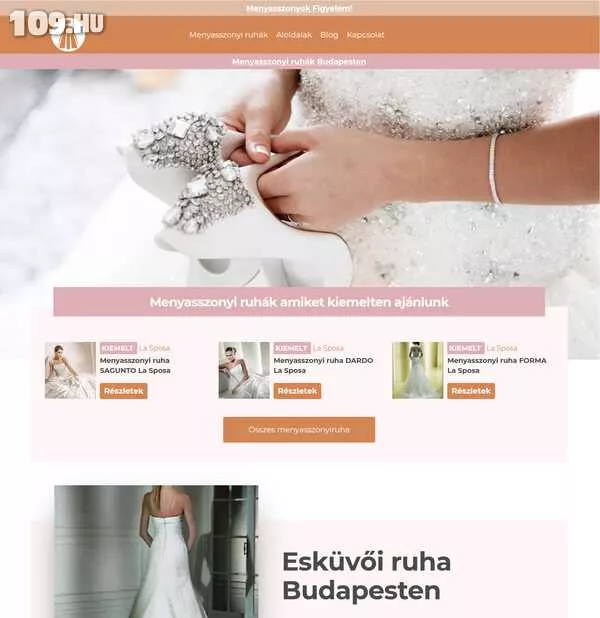 Menyaszonyi ruha - Weboldal készítés Budapest