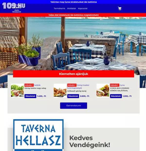 Hellasz Taverna - Weboldal készítés Szolnok
